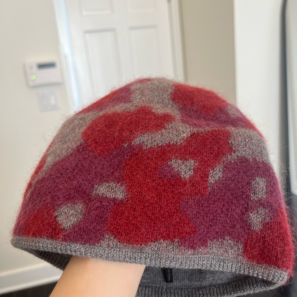 Rag & Bone Pink/Red Camo Wool Hat